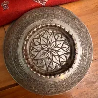 کاسه مسی قلمزنی قدیمی اثر استاد علی امیرساعی