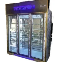 یخچال و فریزر صنعتی ایستاده ویترینی استیل ورنگی
