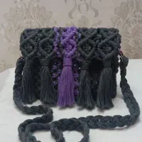 کیف دیواردار مکرومه