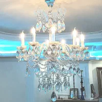 لوستر ۱۰ شاخه تمام کریستال