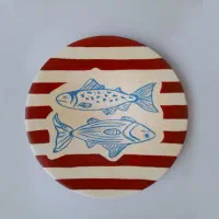 دیوارکوب سفالی ماهی