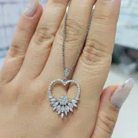 پلاک نقره قلب استرلینک 925 رادیوم