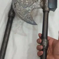 تبر فولادی مشبک نقره کوب