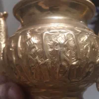 سماور برقی مسی به همراه سماور کوچک و شربت خوری|سماور، چای‌ساز، قهوه‌ساز|تهران, پونک|دیوار