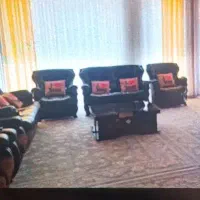 مبل راحتی، چرم طبیعی 7نفره ،چوب ترک