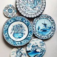 نقاشی دیوارکوب قلم آبی