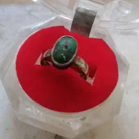 انگشتر نقره با سنگ اصلی همراه آیه