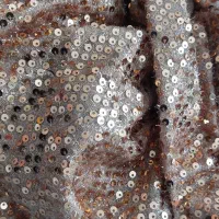 پارچه تمام پولک طلایی مایل به کرم