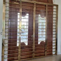 نرده استیل حفاظ بانکی نرده شیشه خور جوشکاری ارگون