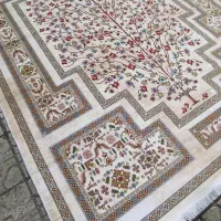 فرش ماشینی طرح دستباف نقشه درخت شکوفه کرم|فرش|تهران, امین حضور|دیوار