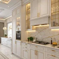 ساخت کابینت نئوکلاسیک هایگلاس نیم براق مات