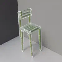 صندلی پشت دار رزین و بامبو