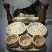 حصیر وکپو و سفره ودیوار کوب و جانونی و جامیوه حصیر|صنایع دستی و سایر لوازم تزئینی|اصفهان, نصرآباد|دیوار
