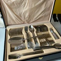 سرویس قاشق چنگال ۱۳۵ پارچه Arno با جعبه چوبی