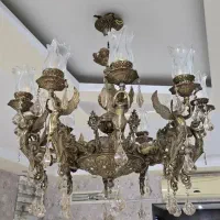 لوستر برنجی ۸ شاخه طرح فرشته