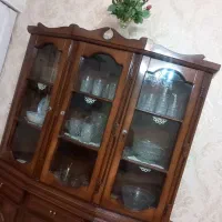 ویترین چوب تمام گردو|بوفه، ویترین، کنسول|باقرشهر, |دیوار