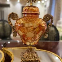 کریستال دکوری پذیرایی دو پوست گلدکیش مهاجرت|ظروف سرو و پذیرایی|تهران, سردارجنگل|دیوار