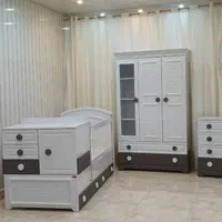 سرویس خواب تخت دومنظوره نوزاد نوجوان سیسمونی