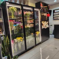 یخچال گل فروشی و گل طبیعی