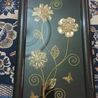 تابلو طرح گل مدل برنز