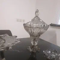 سرویس کریستال پایه برنز|ظروف سرو و پذیرایی|کرج, باغستان|دیوار