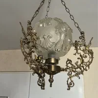 لوسترآویزتکی برنزبهمراه حباب(عتیقه وقدیمی)وارداتی|لوستر و چراغ آویز|تهران, سازمان برنامه شمالی|دیوار