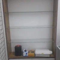 قفسه ام دی اف و شیشه