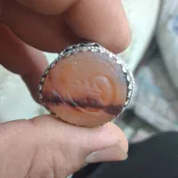 انگشتر نقره عقیق یمنی کهنه مصور|جواهرات|قم, جمکران|دیوار