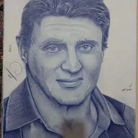 فروش طراحی سیاه قلم سایز بزرگ ۵۰ در ۷۰ بدون قاب|تابلو، نقاشی، عکس|ساری, |دیوار