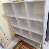 کتابخونه ام دی اف پایه چوبی