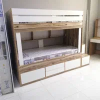 تخت دوطبقه تخت خواب دو طبقه پله باکسی کشو ریلی|تخت و سرویس خواب|اصفهان, شیخ طوسی|دیوار