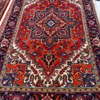 فرش دستباف جفت 6متری نقشه هریس 610گره