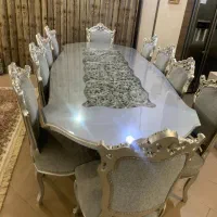فروش مبل سلطنتی  نه نفره و میز نهار خوری ده نفره