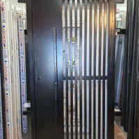 درب آهنی خطی مدرن مشکی|مصالح و تجهیزات ساختمان|مشهد, نوید|دیوار