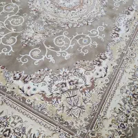 دو تخته فرش12متری گردویی گل برجسته