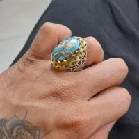 انگشتر مردانه فیروزه نیشابور دستساز