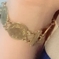 دستبندبسیار زیبا طلا تمام سکه پهلوی عتیقه