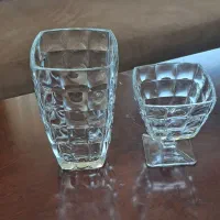 گلدان و شکلات خوری پایه دار کریستال مارک F&D