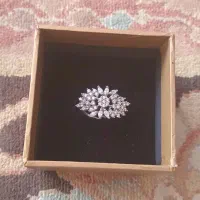 انگشتر جواهری و گوشواره آبکاری طلا زرد  نقره هستن