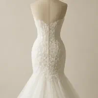 لباس عروس مدل ماهی در حد نو