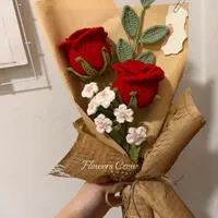 دسته گل بافتنی و روبانی و عروسک(تخفیف ویژه)|گل مصنوعی|گرگان, |دیوار