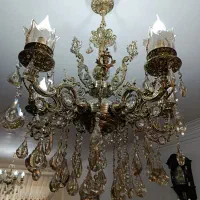 لوستر ۵ شعله اصل برنز|لوستر و چراغ آویز|قزوین, |دیوار