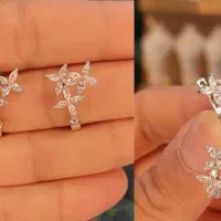 گوشواره گل جواهری انتیک