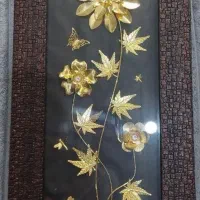 تابلو گل طلایی