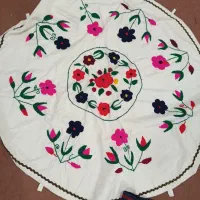 روپشتی سفره قند گلدوزی شده کار دست وجاجیم قدیمی|پشتی|اصفهان, آزادگان|دیوار