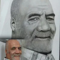 طراحی چهره|تابلو، نقاشی، عکس|قم, چهل درخت|دیوار