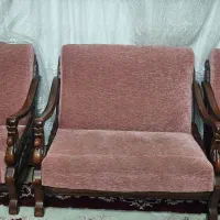 مبل چوبی با کیفیت با پارچه ترک|مبلمان خانگی و میز عسلی|فلاورجان, |دیوار