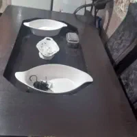 میز ناهارخوری میز خاطره ساعت ایستاده|میز و صندلی غذاخوری|شیراز, شیشهگری|دیوار