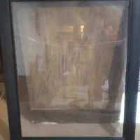 قاب بزرگ باشیشه  وکوبلن های قدیمی باقاب