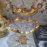 سرویس کریستال خورشیدی لب طلا|ظروف سرو و پذیرایی|ری, شهادت|دیوار